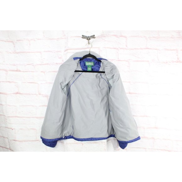 LL Bean Classic Blue Nylon Insulated Water-Resistant Full Zip Jacket M Reg - Picture 4 of 10